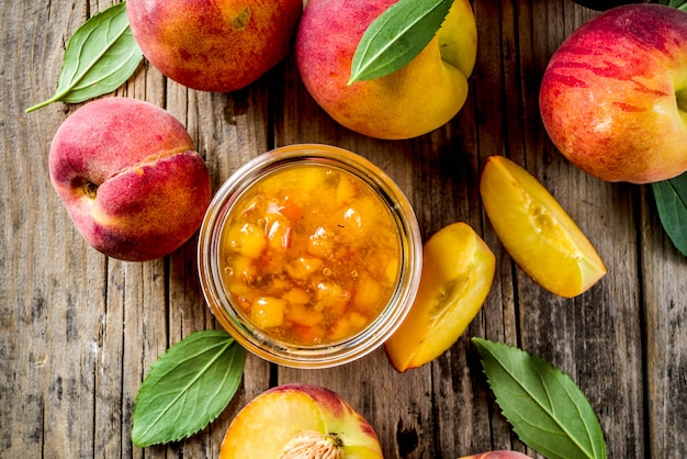 Homemade peach jam