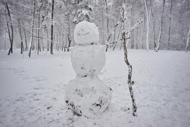 Homemade primitive Snowman