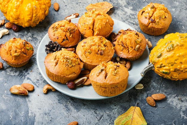 Homemade pumpkin muffins