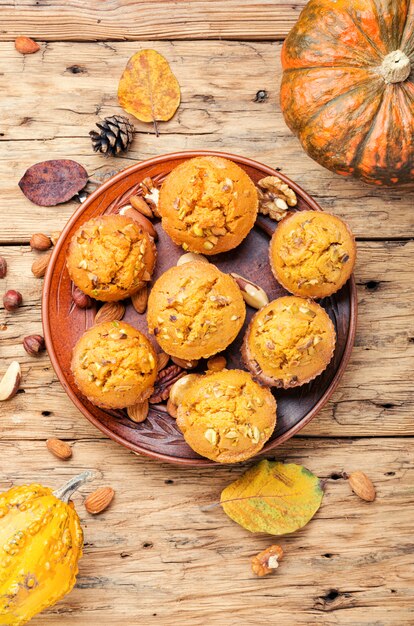 Homemade pumpkin muffins