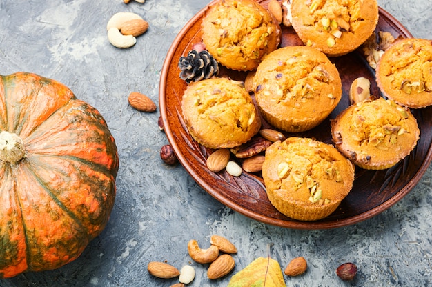 Homemade pumpkin muffins