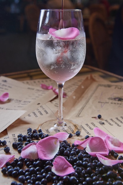 Homemade rose lemonade