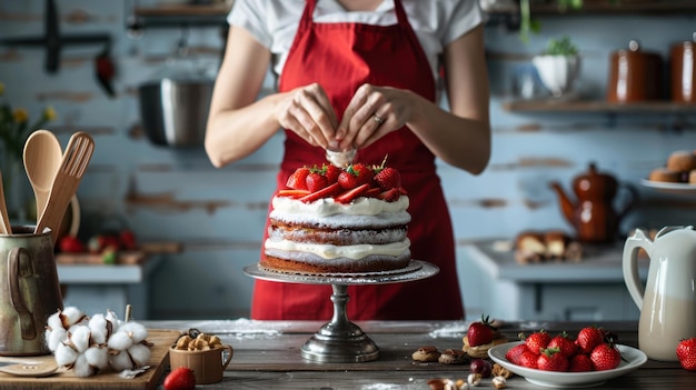 The Homemade Strawberry Cake