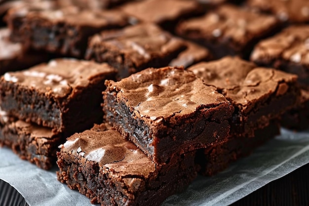 Homemade sweet chocolate brownies