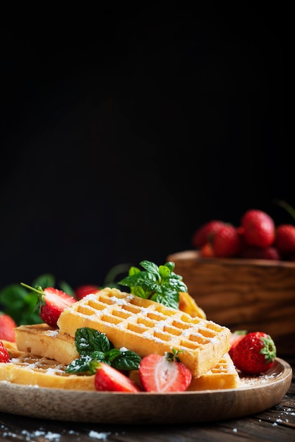 Homemade sweet waffle