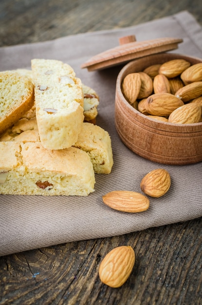 Homemade tasty almond cookies