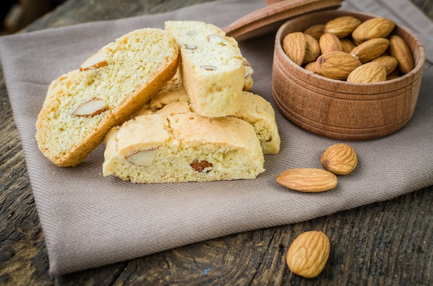 Homemade tasty almond cookies