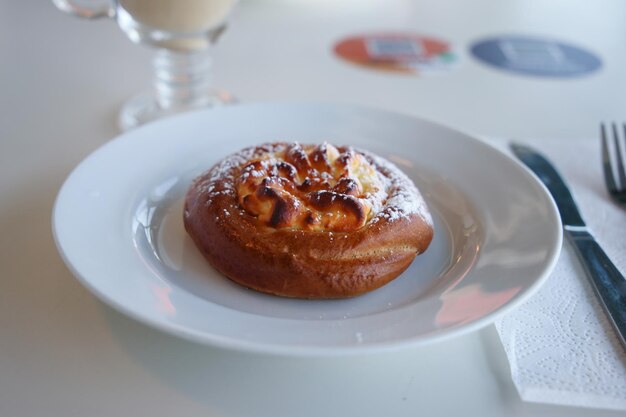 Homemade vatrushkaslavic pastry with cottage cheese