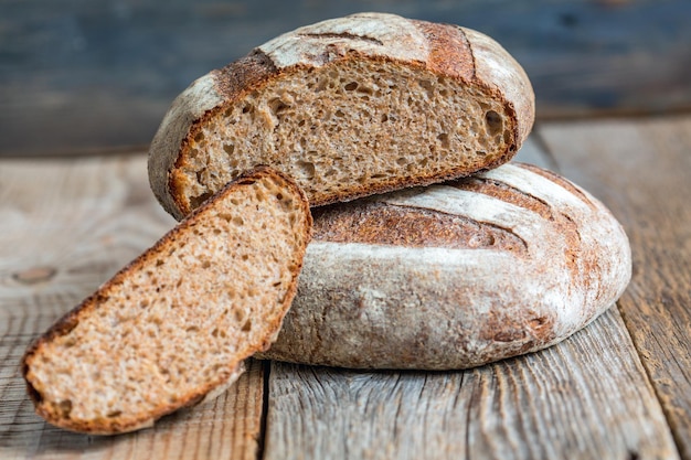 Homemade wheat bread with bran