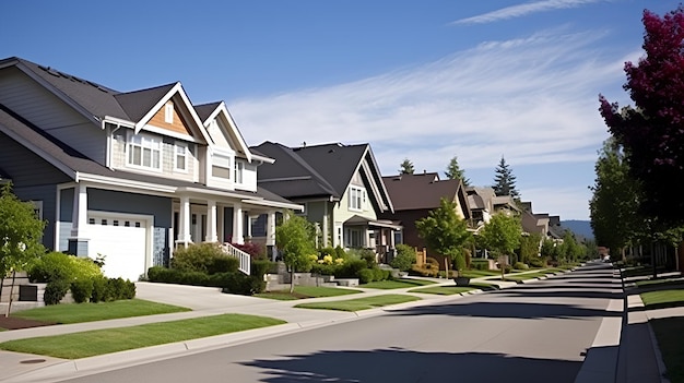 Homes Street of suburban homes america area community