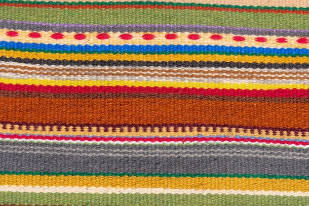 Homespun traditional rugs Ukrainian folk craft close up