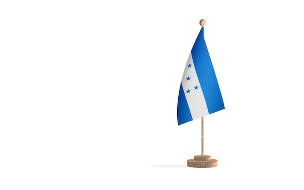 Honduras flagpole with white space background image