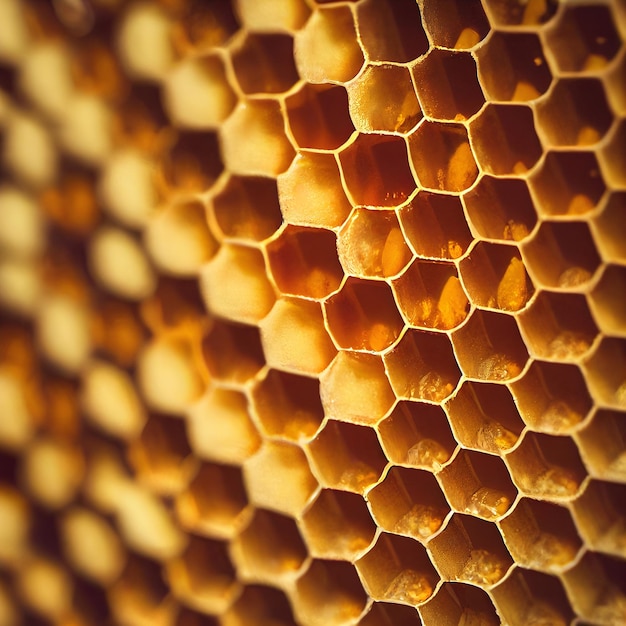 Honey beehive background 3D illustration art design