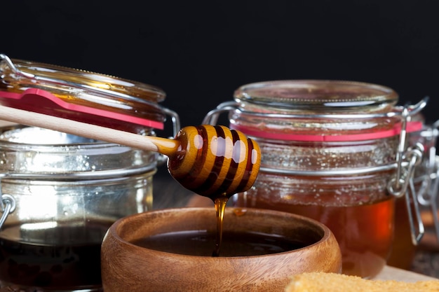 Honey cake with honey and spices