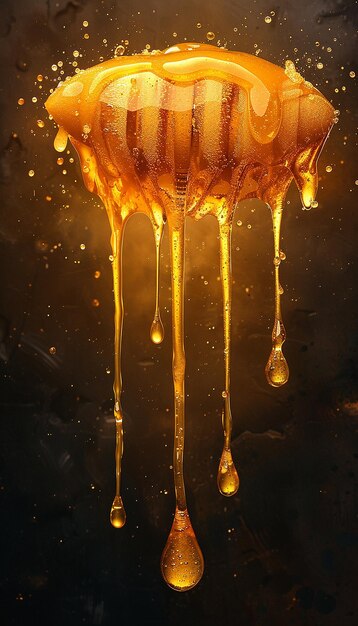 Photo honey dripping simple graphic