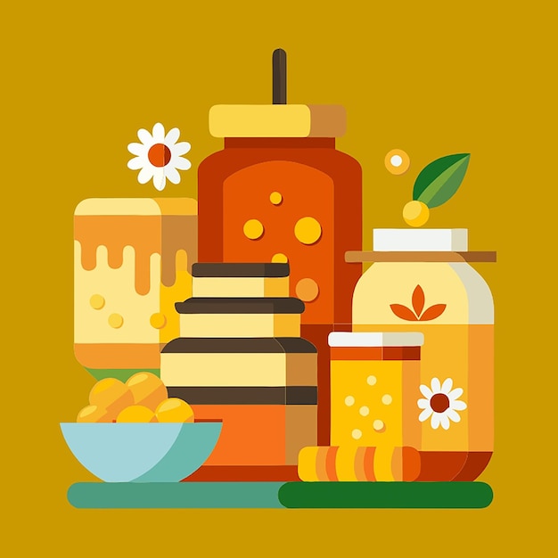 Photo honey food vector illustration