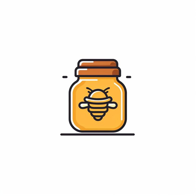 Honey Icon Sweet Treat and Natural Food art logo illustration