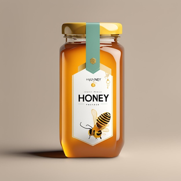 Photo honey jar mockup