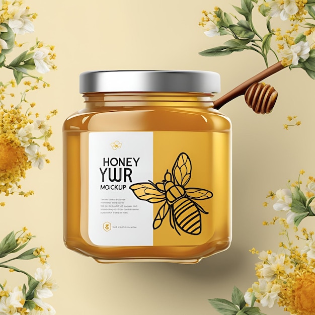 honey jar mockup