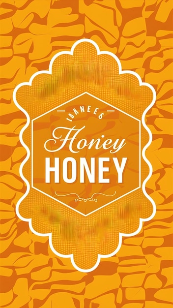 Photo honey packaging label design on transparency background png