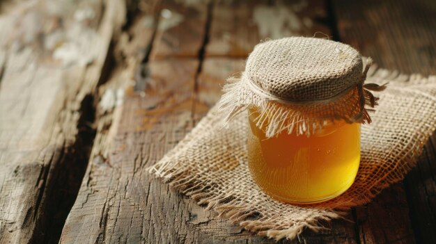 Honey on Wooden Table