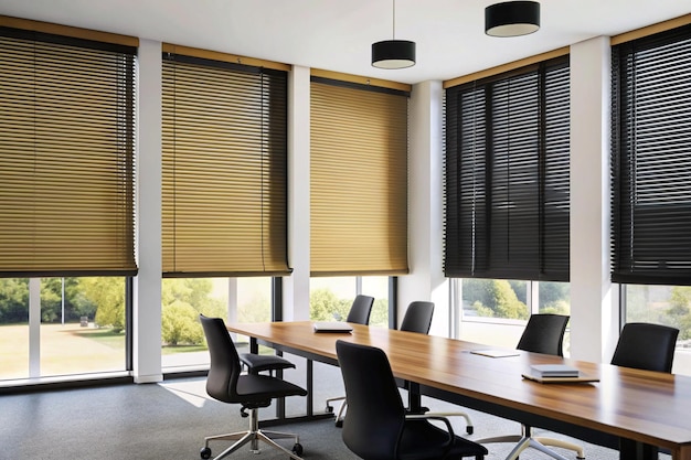 Photo honeycomb blinds in office