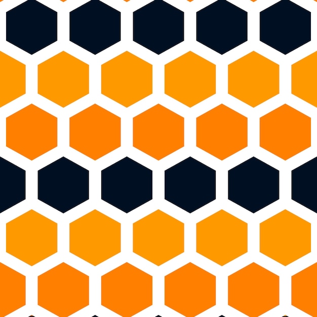 honeycomb hexagon halloween color seamless pattern background