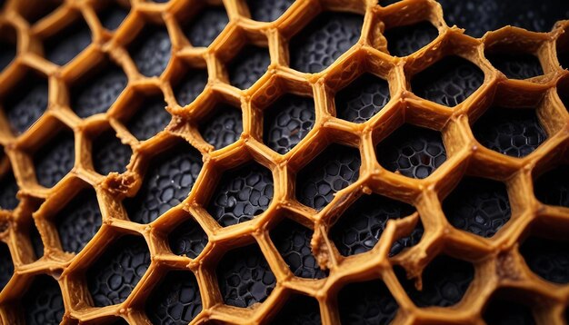 Photo a honeycomb with a honeycomb and a honeycomb