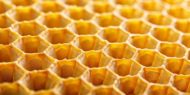 Photo honeycomb on the yellow background