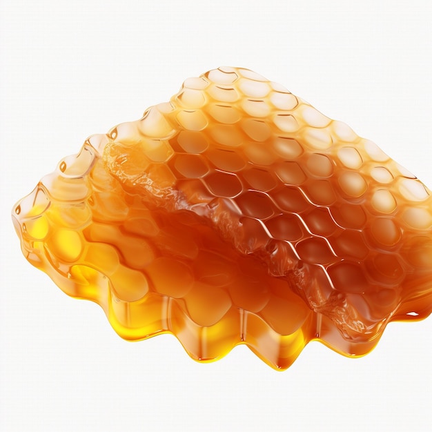 Honeycombs on the white background