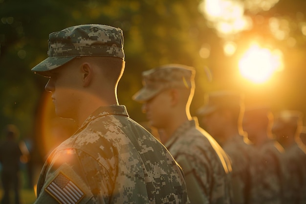 Honorable people Veterans day memorial day Soldiers and Camouflage military attire