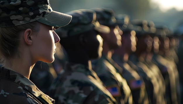 Honorable people Veterans day memorial day Soldiers and Camouflage military attire