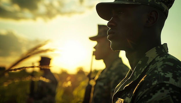 Honorable people Veterans day memorial day Soldiers and Camouflage military attire