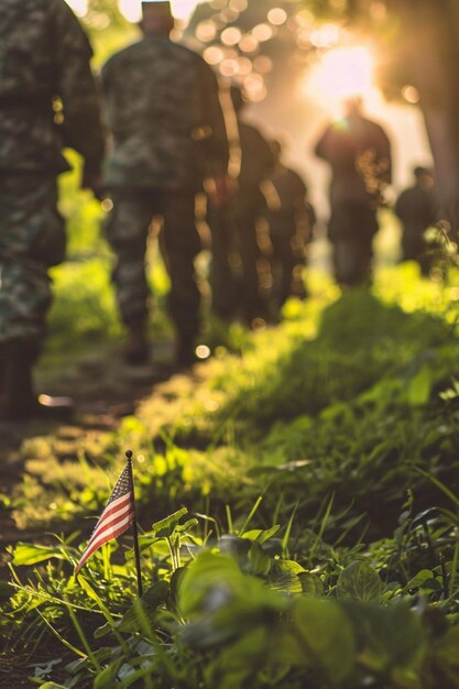 Honorable people Veterans day memorial day Soldiers and Camouflage military attire