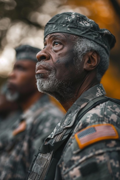 Honorable people Veterans day memorial day Soldiers and Camouflage military attire