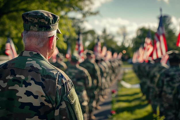 Honorable people Veterans day memorial day Soldiers and Camouflage military attire