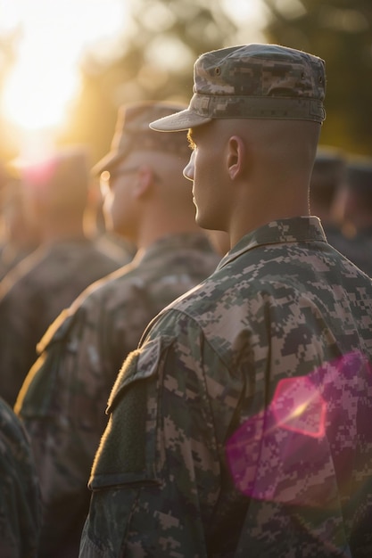 Honorable people Veterans day memorial day Soldiers and Camouflage military attire