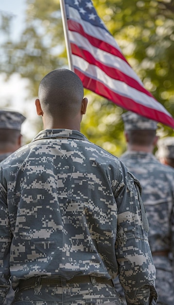 Honorable people Veterans day memorial day Soldiers and Camouflage military attire