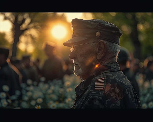 Honorable people Veterans day memorial day Soldiers and Camouflage military attire