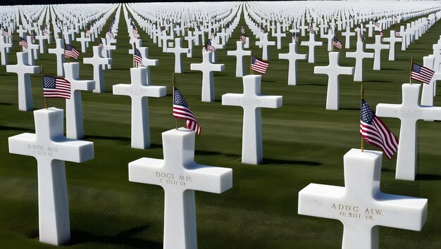 Honoring Sacrifice A Tribute to Fallen Soldiers in a Military Cemetery