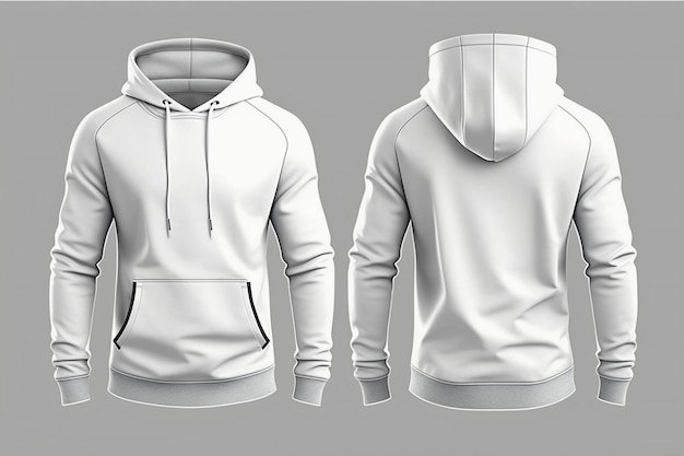 hoodie 3D render Blank male hoodie sweatshirt long sleeve