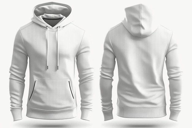 hoodie 3D render Blank male hoodie sweatshirt long sleeve