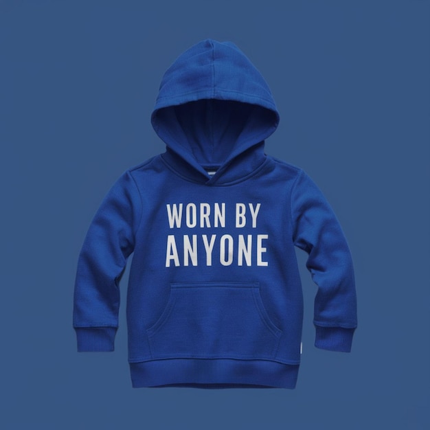 Hoodie Mockup Design Cobalt Blue Color 1