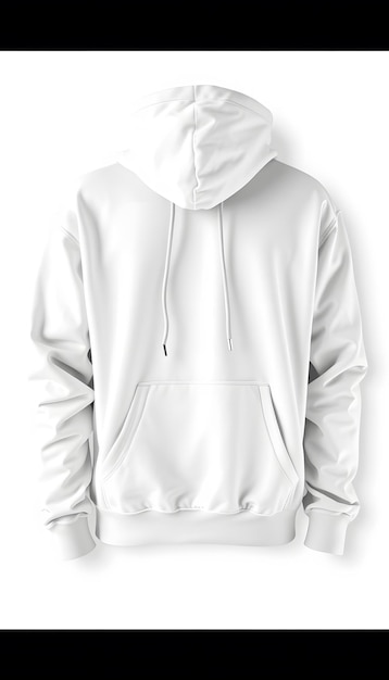 hoodie template White Hoodie sweatshirt long sleeve with clipping path hoody for design mockup