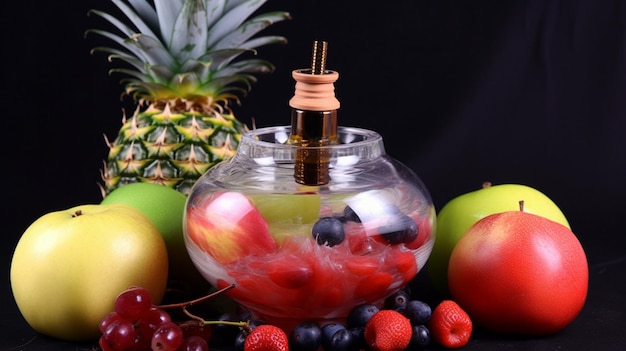 Hookah fruit smoke hookah tobacco refill concept Generative AI