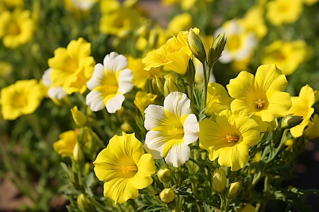 Hookers evening primrose wildflower blooming