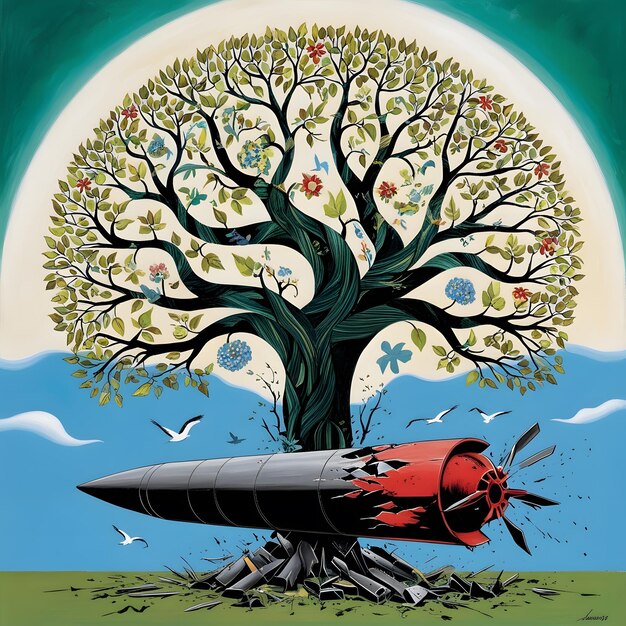 Hope Rises A Tree of Life Grows from the Ashes of Nuclear Weapons Uniting the World