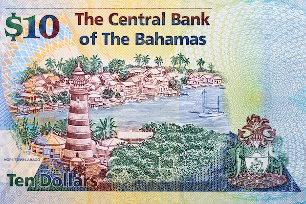 Hope Town from Bahamian money