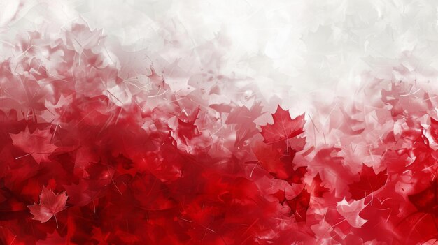 Photo horizontal banner happy civic holiday celebration in canada canada day holiday concept red maple leaves on red and white background template web banner poster design free space for text