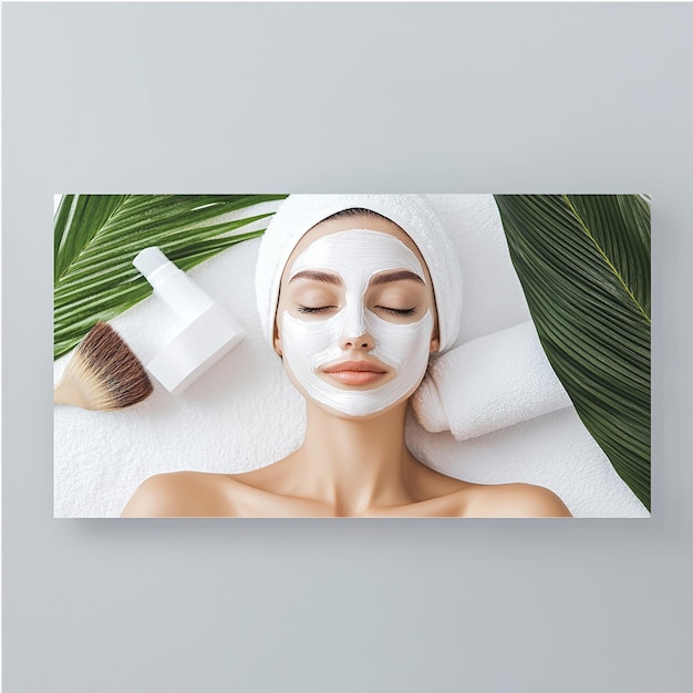 Horizontal banner with copy space for beauty salon